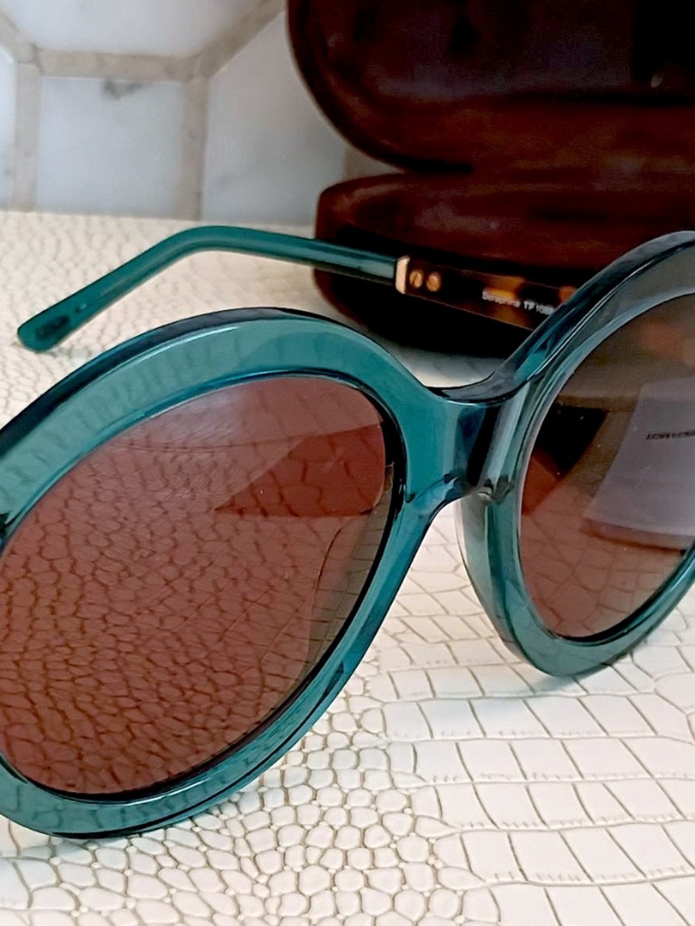 Tom Ford Seraphina FT1088 90E Transparent Blue Sunglasses - Picture 3 of 16